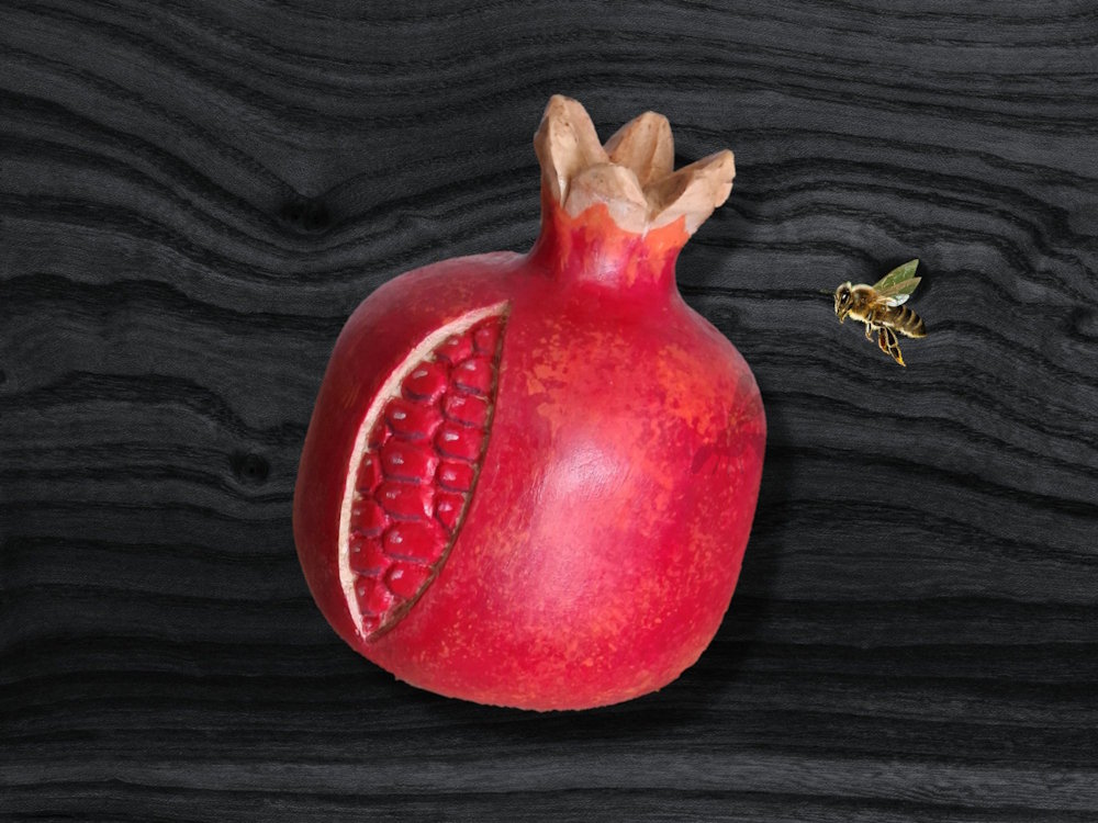 le vol d'une abeille autour d'une grenade ...